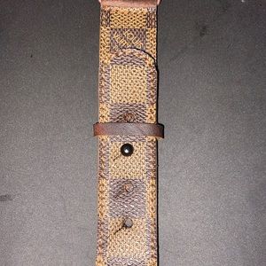 Brown LV Damier Apple Watch Band- Upcycled